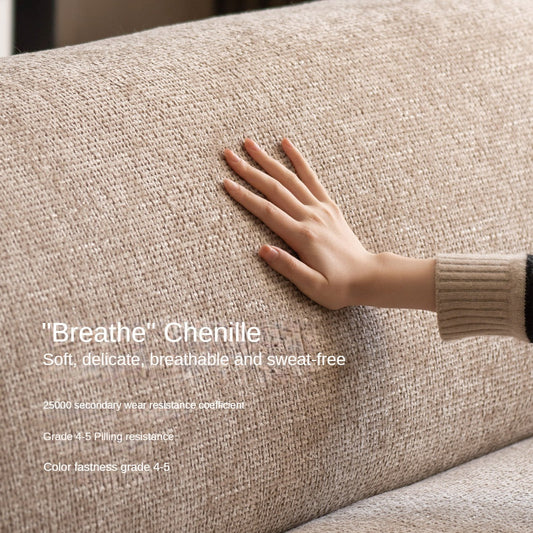 Modern Chenille Fabric Sofa – Deep Seat Luxury Living Room Couch with High-Density Foam Cushions
