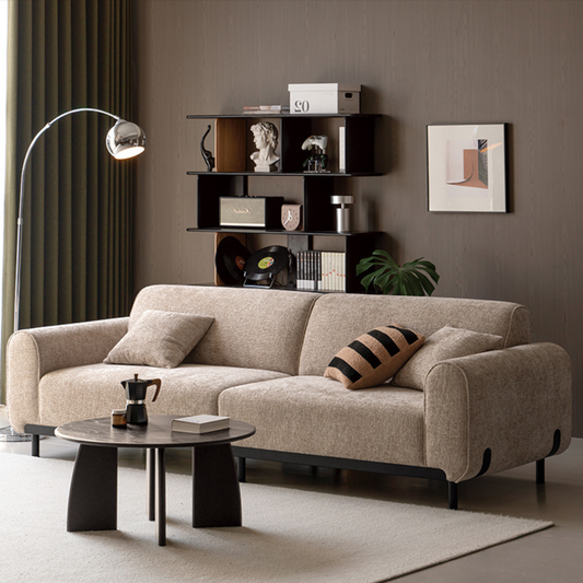 Modern Chenille Fabric Sofa – Deep Seat Luxury Living Room Couch with High-Density Foam Cushions