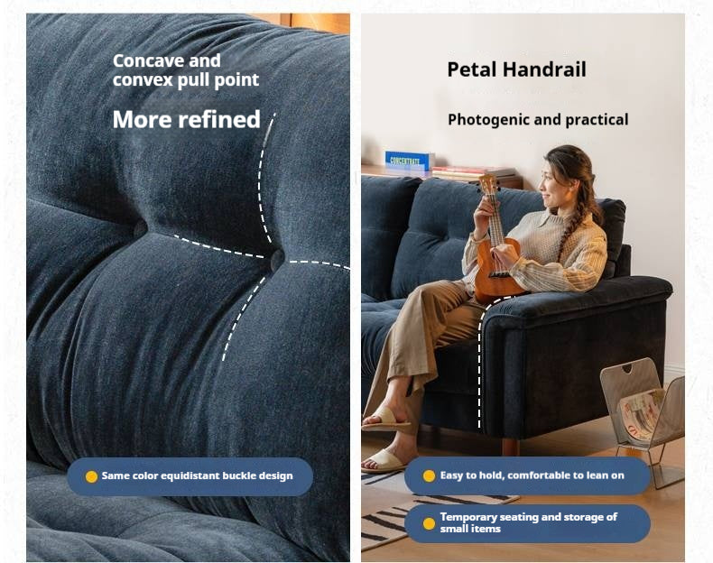 Modern Chenille Fabric 3-Seater Sofa