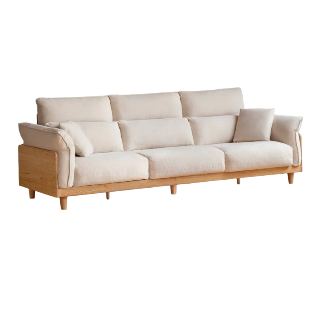 Luxury Solid Wood Chenille Sofa | Modern 3-Seater Living Room Couch