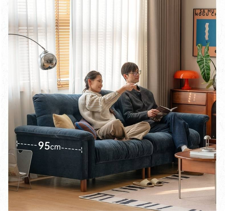 Modern Chenille Fabric 3-Seater Sofa
