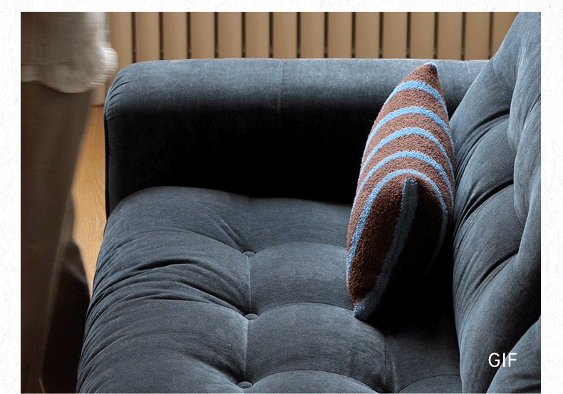 Modern Chenille Fabric 3-Seater Sofa