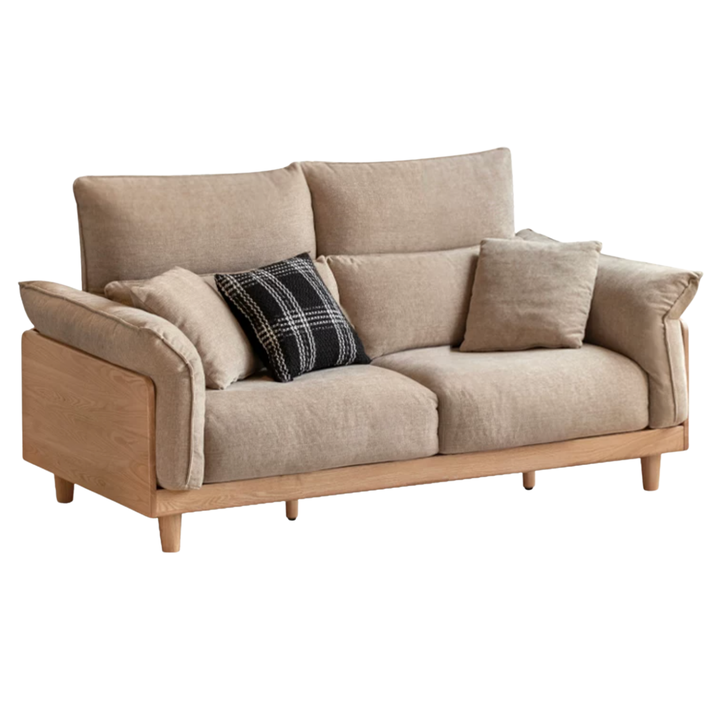 Luxury Solid Wood Chenille Sofa | Modern 3-Seater Living Room Couch
