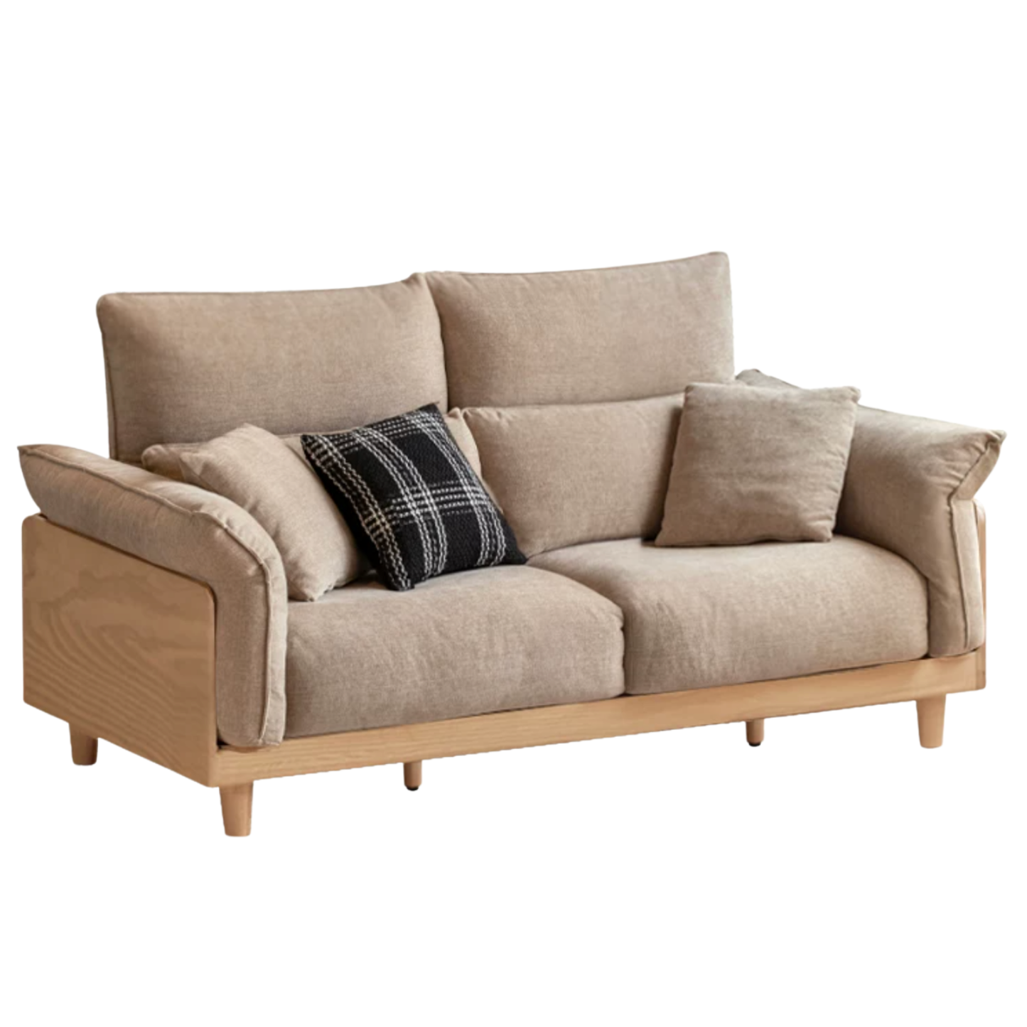 Luxury Solid Wood Chenille Sofa | Modern 3-Seater Living Room Couch