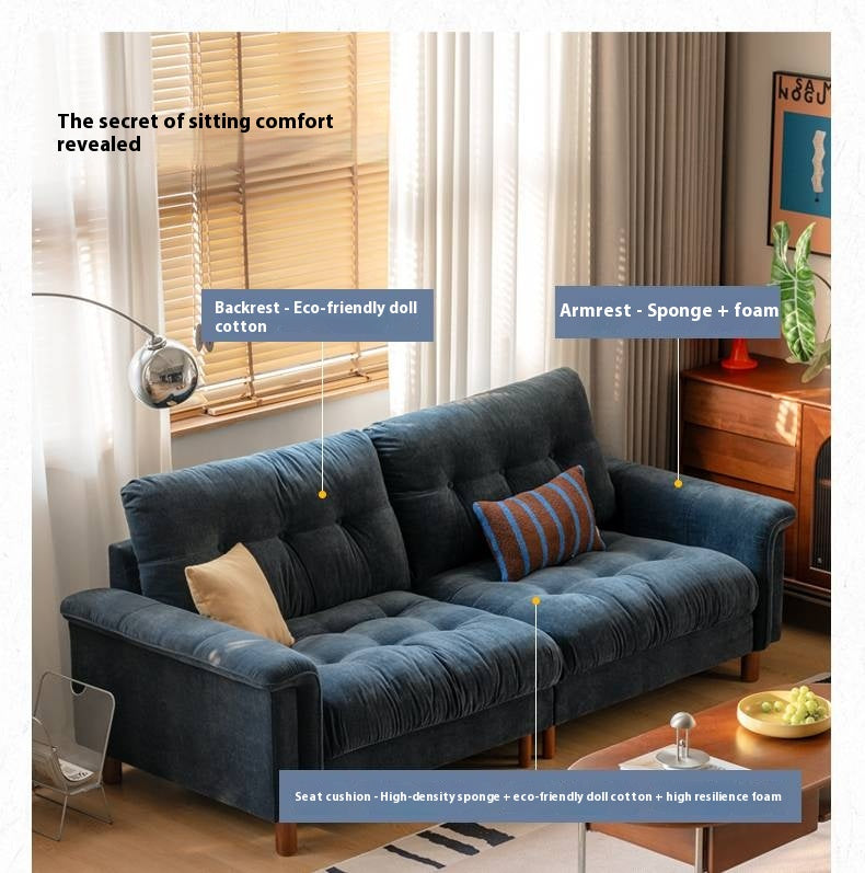 Modern Chenille Fabric 3-Seater Sofa