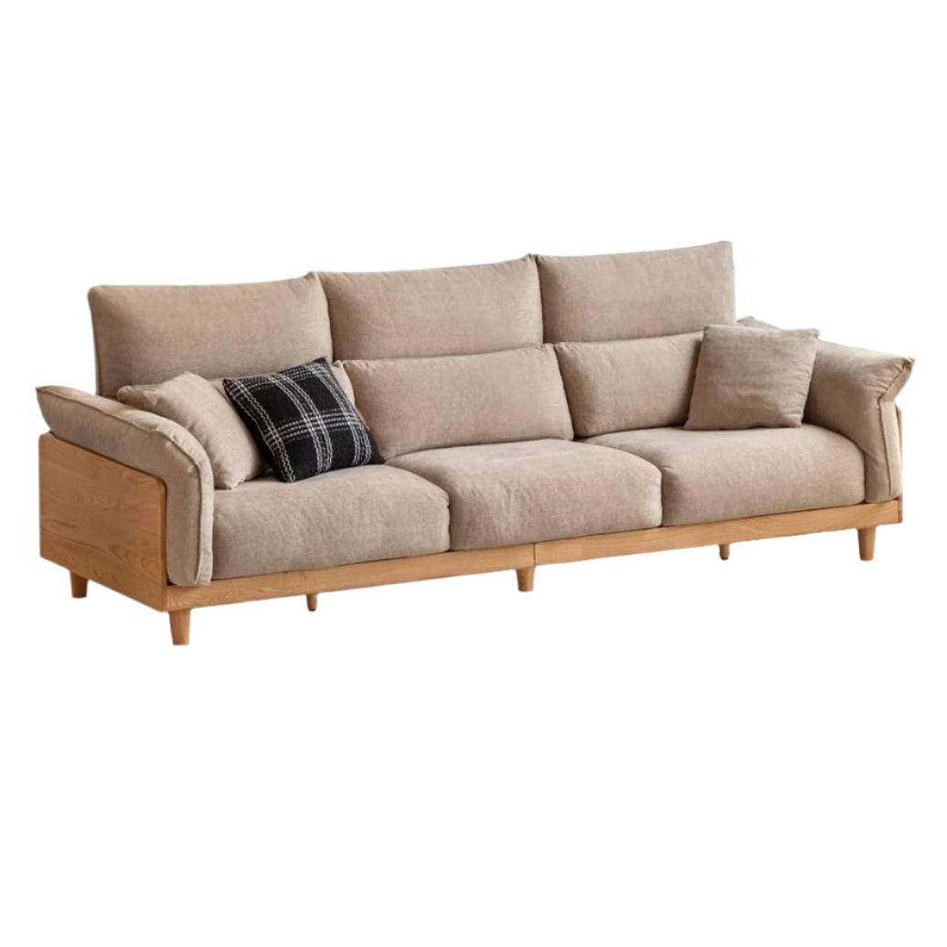 Luxury Solid Wood Chenille Sofa | Modern 3-Seater Living Room Couch