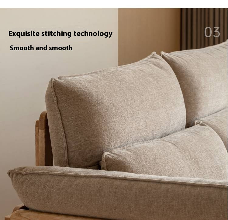 Luxury Solid Wood Chenille Sofa | Modern 3-Seater Living Room Couch