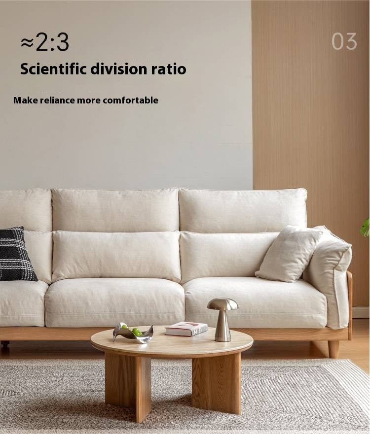 Luxury Solid Wood Chenille Sofa | Modern 3-Seater Living Room Couch