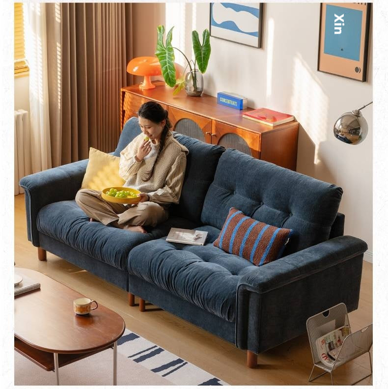 Modern Chenille Fabric 3-Seater Sofa