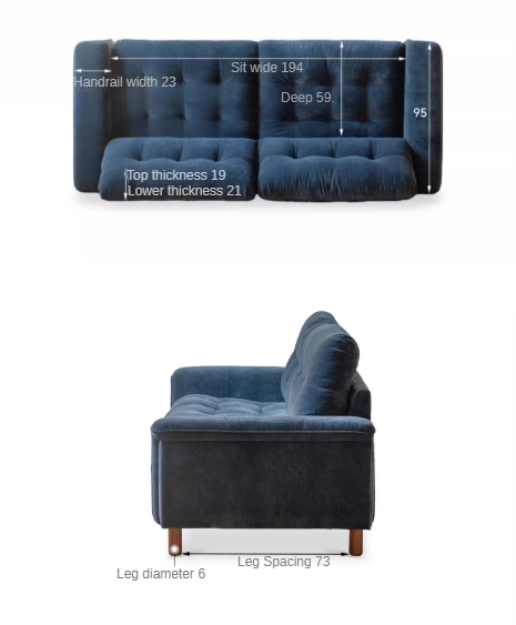 Modern Chenille Fabric 3-Seater Sofa