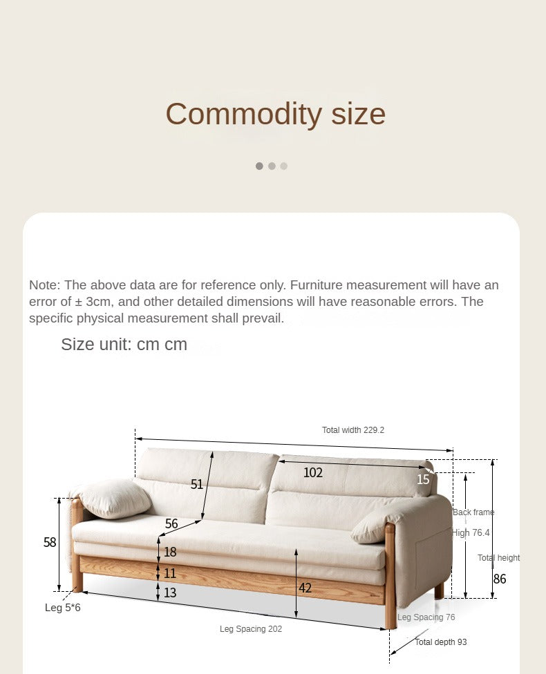 Premium Solid Oak Convertible Sofa Bed – Modern 3 Seater Folding Sofa with Washable Fabric | Space Saving Design