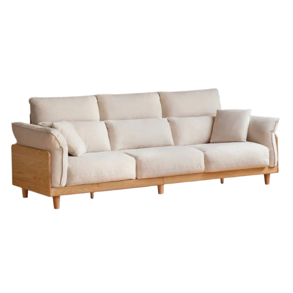 Luxury Solid Wood Chenille Sofa | Modern 3-Seater Living Room Couch