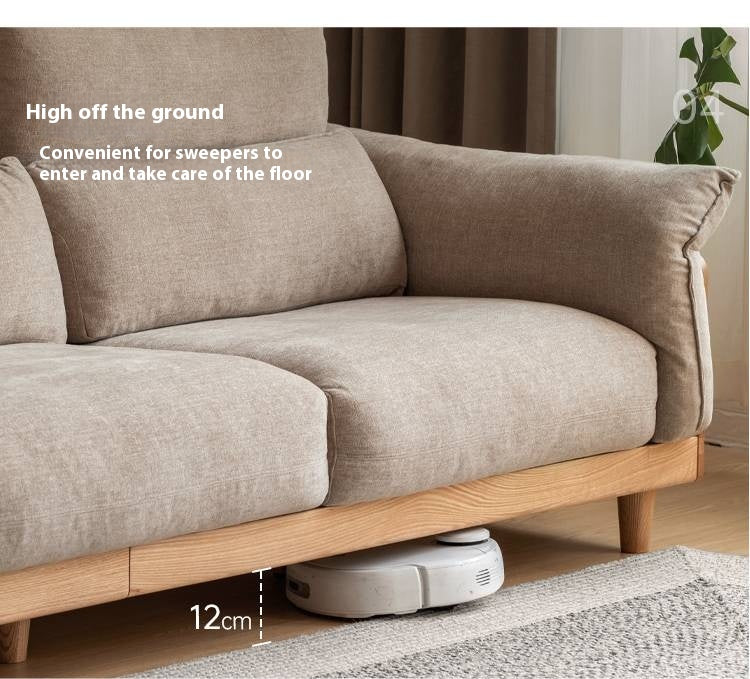 Luxury Solid Wood Chenille Sofa | Modern 3-Seater Living Room Couch