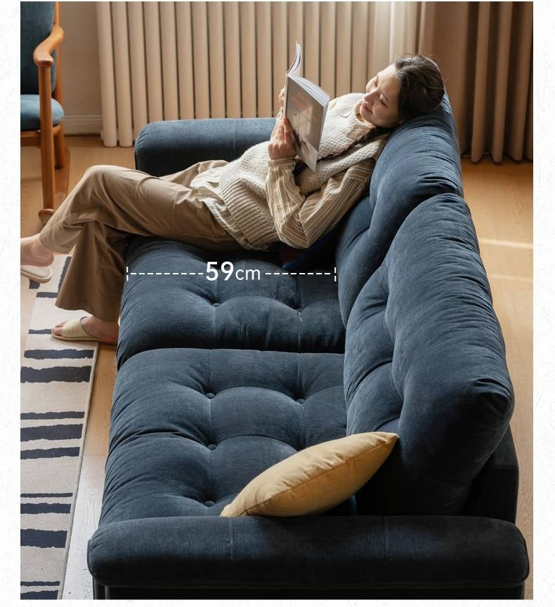 Modern Chenille Fabric 3-Seater Sofa