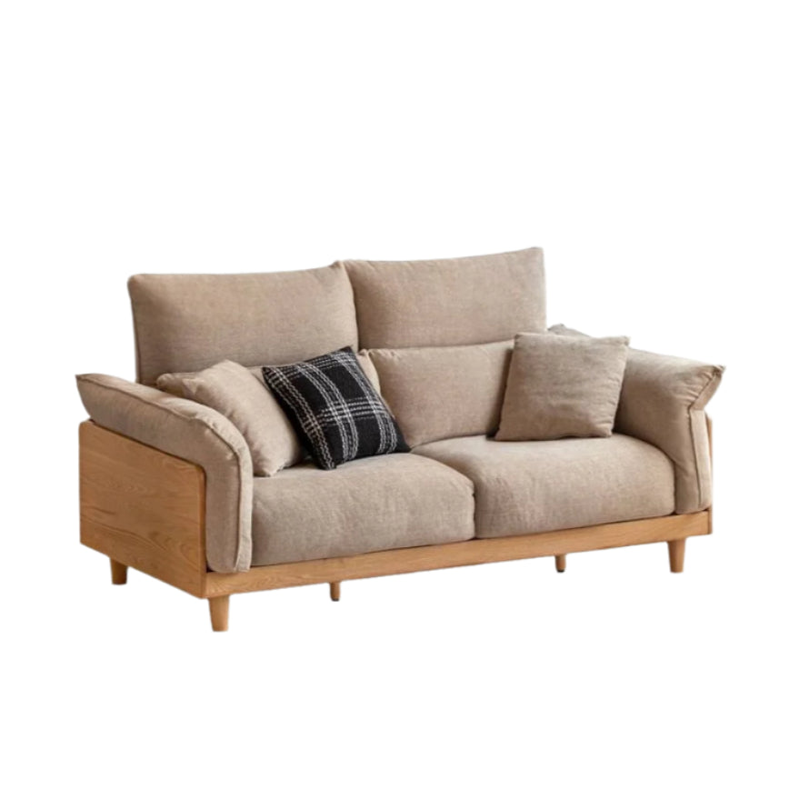 Luxury Solid Wood Chenille Sofa | Modern 3-Seater Living Room Couch